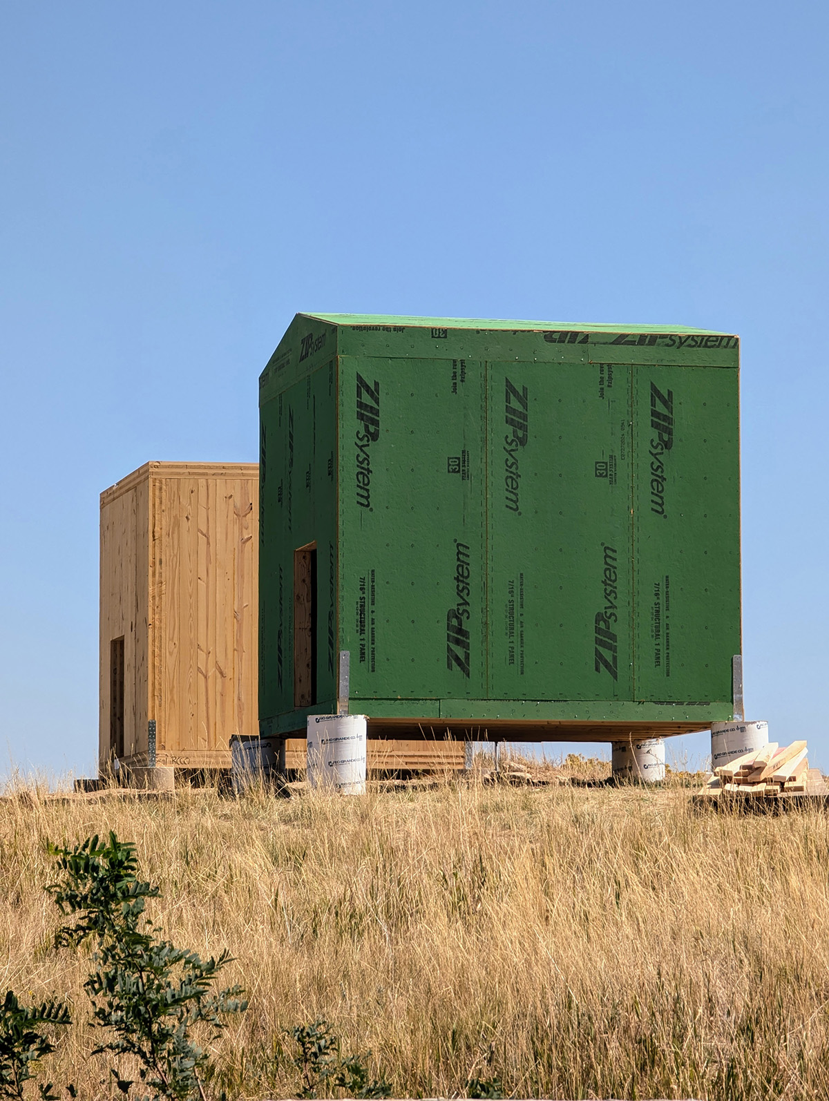 Cubes being built near the school of mines